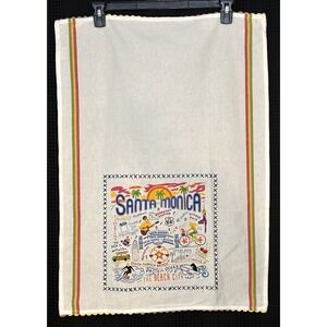VTG CATSTUDIO Cotton Linen Towel Santa Monica Criss Cross MINT!